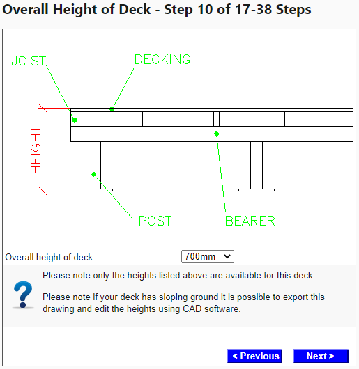 Step10 - overall height of deck