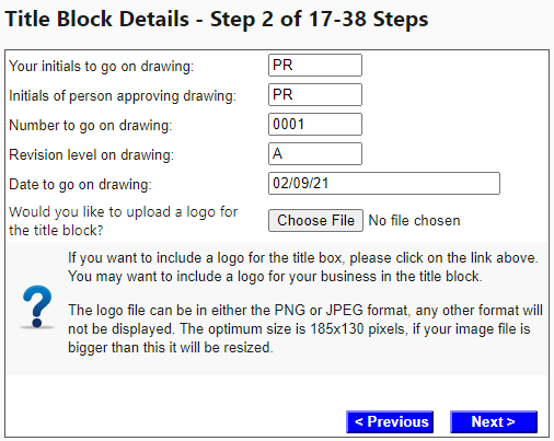 Step2 - title block details