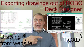 Exporting drawings out of ROBO Deck Designer into CAD software