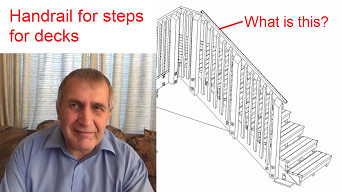 Handrail for steps for New Zealand decks